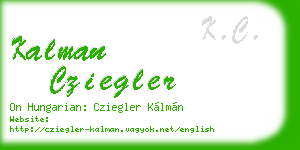 kalman cziegler business card