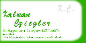 kalman cziegler business card